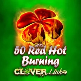 50 Red Hot Burning Clover Links slot visual from Novomatic available on fridayrollcasinoo.com
