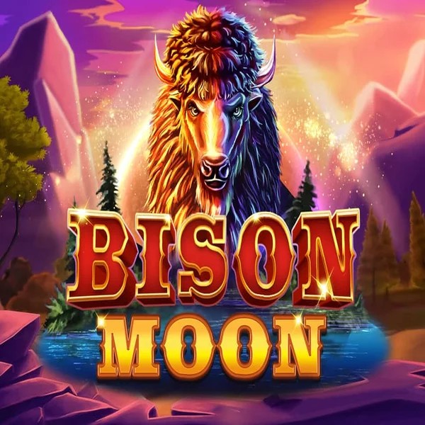 Bison Moon slot logo by Northern Lights Gaming at Fridayroll Casino