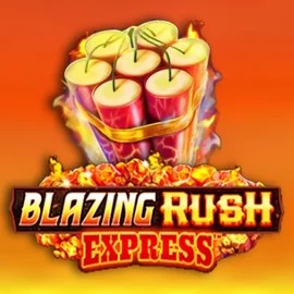 Blazing Rush Express slot logo by AreaVegas at Fridayroll Casino