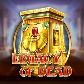 Official Slots logo: Legacy of Dead by Play'n GO at Fridayroll Casino