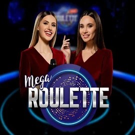 Mega Roulette online game logo by Pragmatic Play on fridayrollcasinoo.com