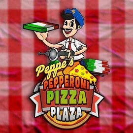 Peppe’s Pepperoni Pizza Plaza slot logo by Pragmatic Play at Fridayroll Casino