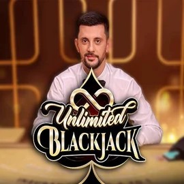 Unlimited Blackjack logo by Ezugi Fridayroll Casino